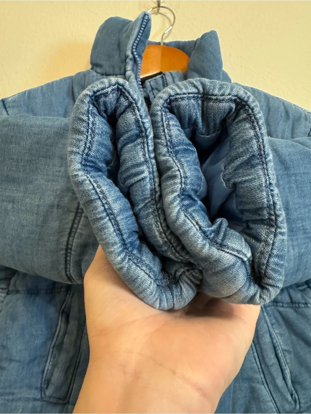 Gap Kids Cozy-Lined Denim Puffer Jacket